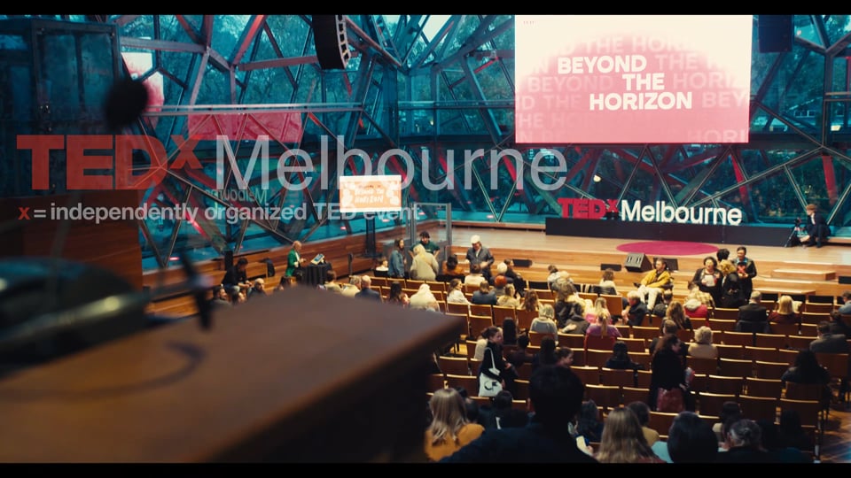 Still frame from the TEDxMelbourne 2025 highlight