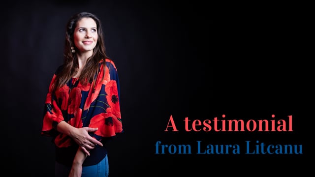 Laura speaking to camera