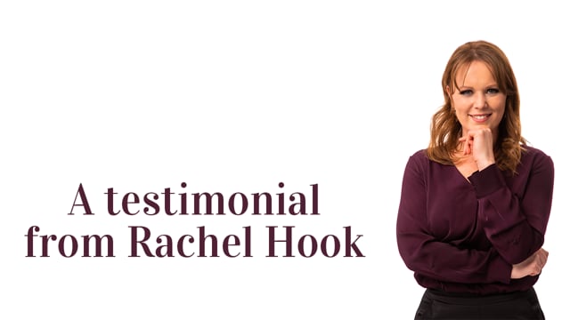 Rachel Hook speaking to camera