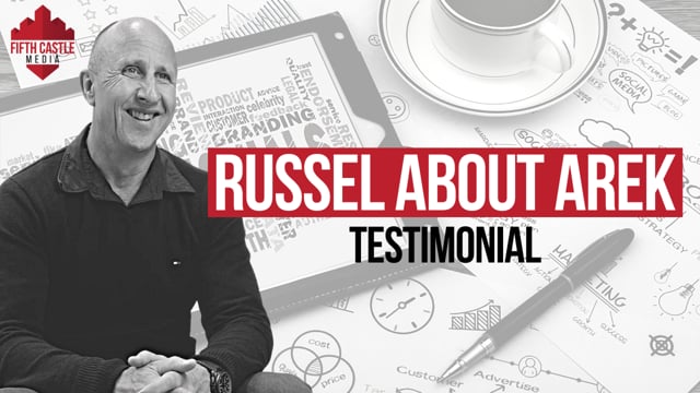 Russell of Business Lighthouse speaking to camera about working with Arek
