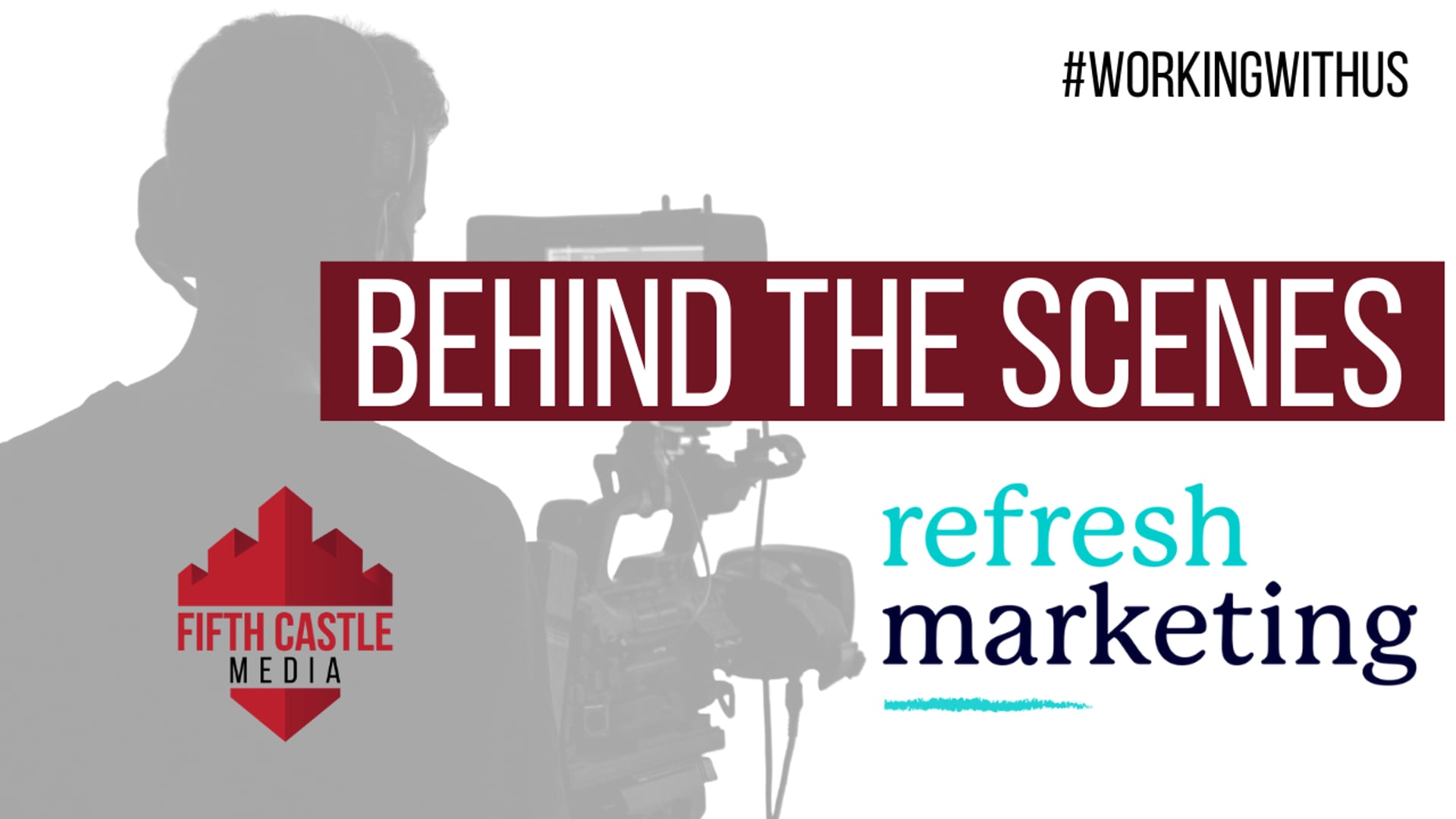Behind the scenes, the Fifth Castle Media crew filming for Refresh Marketing