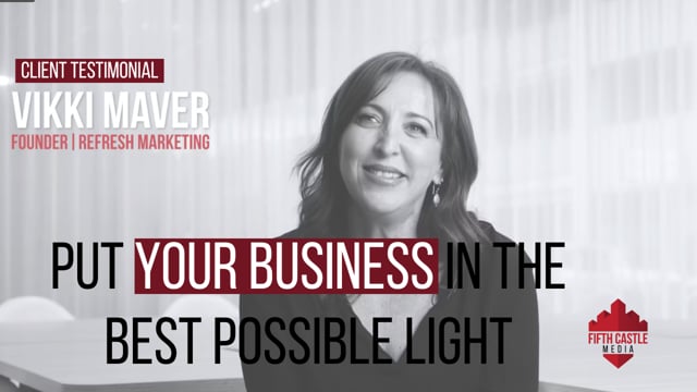 Vikki Maver of Refresh Marketing speaking to camera