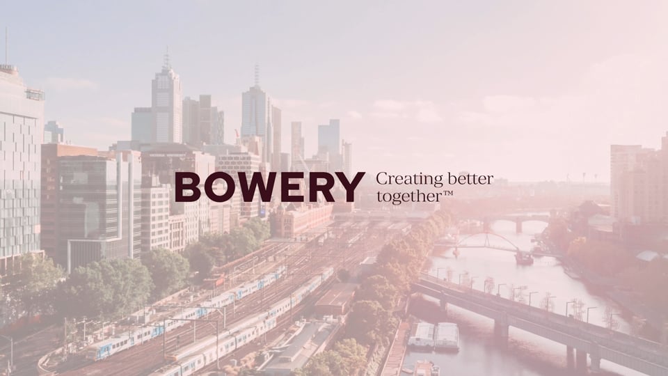 Still frame from the Bowery brand film